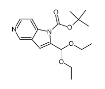 2-(diethoxymethyl)-1H-pyrrolo[3,2-c]pyridine-1-carboxylic acid 1,1-dimethylethyl ester Structure