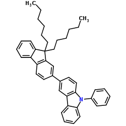 Poly(9,9-n-dihexyl-2,7-fluorene-alt-9-phenyl-3,6-carbazole)结构式