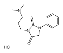 Hydantoin, 3-(3-(dimethylamino)propyl)-1-phenyl-2-thio-, hydrochloride structure