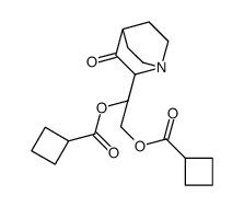 (3-Oxo-1-azabicyclo[2.2.2]octane-2,2-diyl)bis(methylene) dicyclob utanecarboxylate Structure