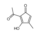 2-acetyl-3-hydroxy-4-methylcyclopenta-2,4-dien-1-one Structure