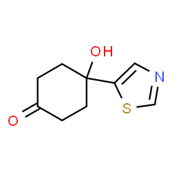 4-Hydroxy-4-(thiazol-5-yl)cyclohexanone Structure