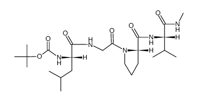 Boc-Leu-Gly-Pro-Val-NHMe结构式