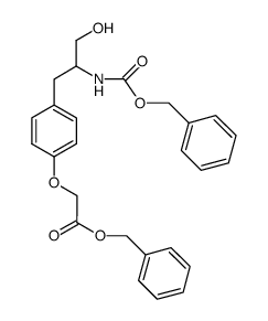 (4-(2-benzyloxycarbonylamino-3-hydroxypropyl)-phenoxy)-acetic acid benzyl ester Structure