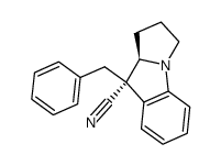 cis-2,3,9,9a-Tetrahydro-9-(phenylmethyl)-1H-pyrrolo(1,2-a)indole-9-carbonitrile结构式
