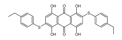 2,6-bis[(4-ethylphenyl)sulfanyl]-1,4,5,8-tetrahydroxyanthracene-9,10-dione Structure