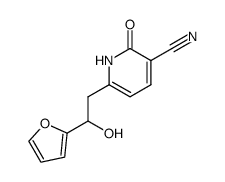 6-(2-Furan-2-yl-2-hydroxy-ethyl)-2-oxo-1,2-dihydro-pyridine-3-carbonitrile结构式
