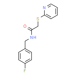 N-(4-Fluorobenzyl)-2-(2-pyridinylsulfanyl)acetamide结构式