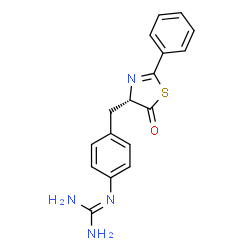 4-Guanidinophenylalanine-2-phenyl-5-thiazolone structure