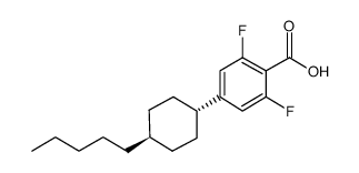 2,6-difluoro-4-(trans-4-pentylcyclohexyl)-benzoic acid Structure