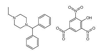 1-benzhydryl-4-ethylpiperazine,2,4,6-trinitrophenol结构式
