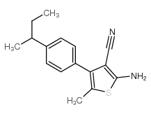 2-amino-4-(4-butan-2-ylphenyl)-5-methylthiophene-3-carbonitrile Structure