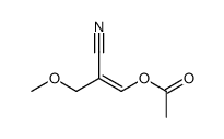 (2-cyano-3-methoxyprop-1-enyl) acetate结构式