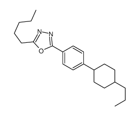 2-pentyl-5-[4-(4-propylcyclohexyl)phenyl]-1,3,4-oxadiazole Structure