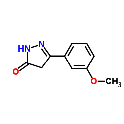 5-(3-METHOXY-PHENYL)-2,4-DIHYDRO-PYRAZOL-3-ONE结构式