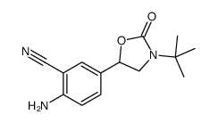 2-amino-5-(3-tert-butyl-2-oxo-1,3-oxazolidin-5-yl)benzonitrile结构式