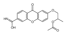 1-(6-carbamoyl-9-oxoxanthen-2-yl)oxypropan-2-yl acetate结构式