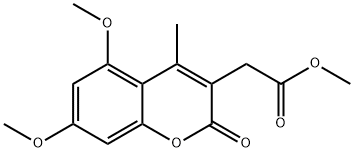 methyl 2-(5,7-dimethoxy-4-methyl-2-oxo-2H-chromen-3-yl)acetate Structure