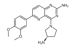 2-amino-4-[(R)-3-aminopyrrolidine]-6-(3,4-dimethoxyphenyl)pyrido[3,2-d]pyrimidine Structure