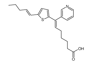 7-(5-pent-1-enylthiophen-2-yl)-7-pyridin-3-ylhept-6-enoic acid结构式