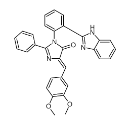 (5Z)-3-[2-(1H-benzimidazol-2-yl)phenyl]-5-[(3,4-dimethoxyphenyl)methylidene]-2-phenylimidazol-4-one Structure