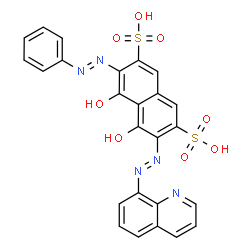 4,5-Dihydroxy-3-(phenylazo)-6-(8-quinolinylazo)-2,7-naphthalenedisulfonic acid结构式