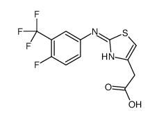 2-[2-[4-fluoro-3-(trifluoromethyl)anilino]-1,3-thiazol-4-yl]acetic acid Structure