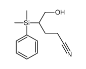 4-[dimethyl(phenyl)silyl]-5-hydroxypentanenitrile Structure