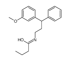 N-[3-(3-methoxyphenyl)-3-phenylpropyl]butanamide结构式