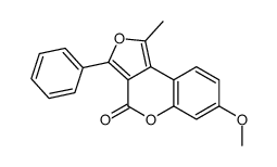 7-methoxy-1-methyl-3-phenylfuro[3,4-c]chromen-4-one Structure