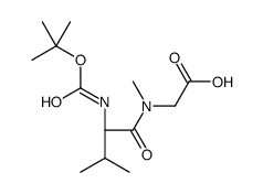 2-[methyl-[(2S)-3-methyl-2-[(2-methylpropan-2-yl)oxycarbonylamino]butanoyl]amino]acetic acid结构式