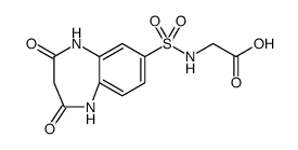 Glycine, N-[(2,3,4,5-tetrahydro-2,4-dioxo-1H-1,5-benzodiazepin-7-yl)sulfonyl] Structure