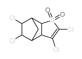 2,3,5,6-tetrachloro-3a,4,5,6,7,7a-hexahydro-4,7-methano-1-benzothiophene 1,1-dioxide结构式