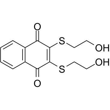 2,3-双(2-羟基乙基硫代)-1,4-萘二酮结构式