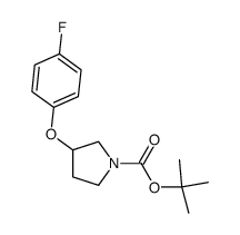 tert-butyl 3-(4-fluorophenoxy)pyrrolidine-1-carboxylate结构式