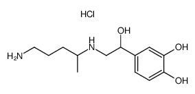 4-[2-(4-Amino-1-methyl-butylamino)-1-hydroxy-ethyl]-benzene-1,2-diol; hydrochloride Structure