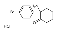 2-amino-2-(4-bromophenyl)cyclohexan-1-one,hydrochloride Structure