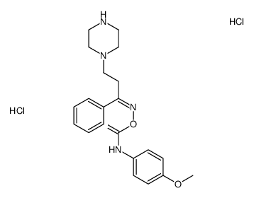 [(Z)-(1-phenyl-3-piperazin-1-ylpropylidene)amino] N-(4-methoxyphenyl)carbamate,dihydrochloride Structure