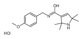 N-[(4-methoxyphenyl)methyl]-2,2,5,5-tetramethyl-1H-pyrrole-3-carboxamide,hydrochloride Structure
