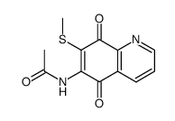 N-(7-methylsulfanyl-5,8-dioxo-5,8-dihydro-[6]quinolyl)-acetamide Structure