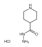 piperidine-4-carboxylic acid hydrazide, dihydrochloride Structure