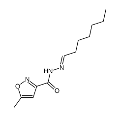 5-methyl-isoxazole-3-carboxylic acid heptylidenehydrazide Structure
