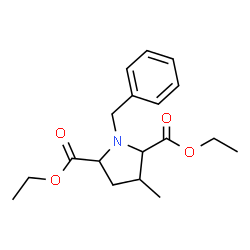 DIETHYL 1-BENZYL-3-METHYLPYRROLIDINE-2,5-DICARBOXYLATE Structure