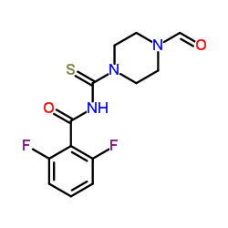 2,6-Difluoro-N-[(4-formyl-1-piperazinyl)carbonothioyl]benzamide Structure