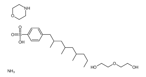 azane,2-(2-hydroxyethoxy)ethanol,morpholine,4-(2,4,6-trimethylnonyl)benzenesulfonic acid结构式