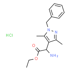 氨基(1-苄基-3,5-二甲基-1H-吡唑-4-基)乙酸乙酯盐酸盐图片