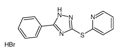 2-[(5-phenyl-1H-1,2,4-triazol-3-yl)sulfanyl]pyridine,hydrobromide Structure