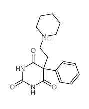 2,4,6(1H,3H,5H)-Pyrimidinetrione,5-phenyl-5-[2-(1-piperidinyl)ethyl]-, hydrochloride (1:1) structure