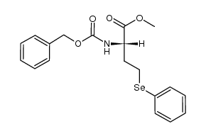 (2S)-2-benzyloxycarbonylamino-4-phenylselenyl-butyric acid methyl ester结构式