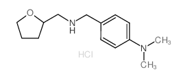 Dimethyl-(4-{[(tetrahydro-furan-2-ylmethyl)-amino]-methyl}-phenyl)-amine hydrochloride Structure